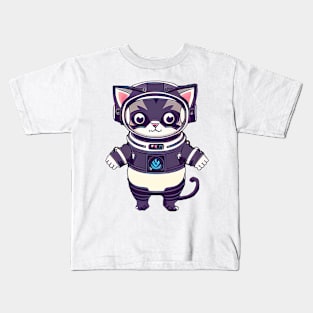 Astronaut cat outer space Kids T-Shirt